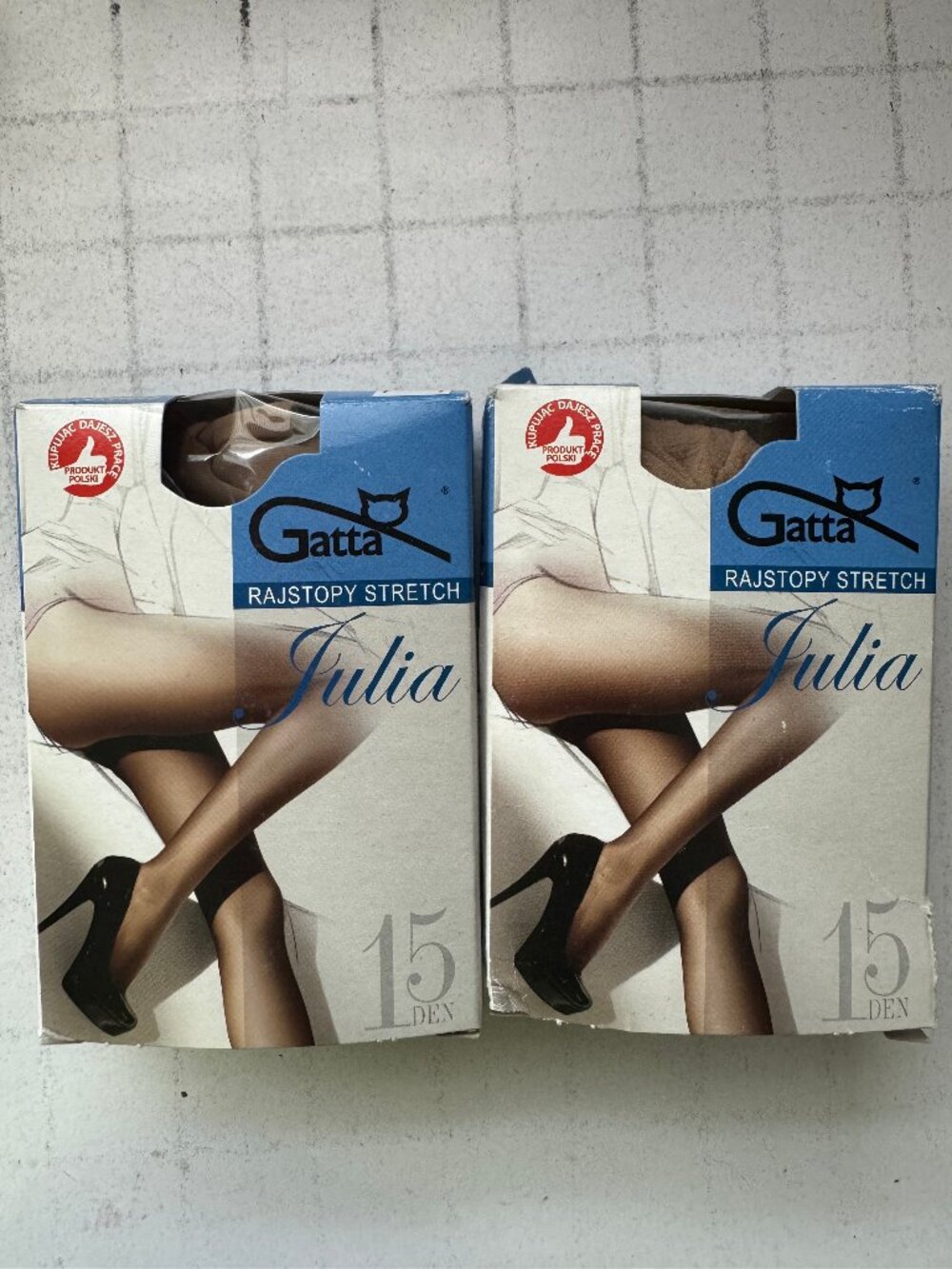2 X Gatta 15den Classic Women STREATCH COLLANT Tights -COLOR DIANO SIZE 4/L